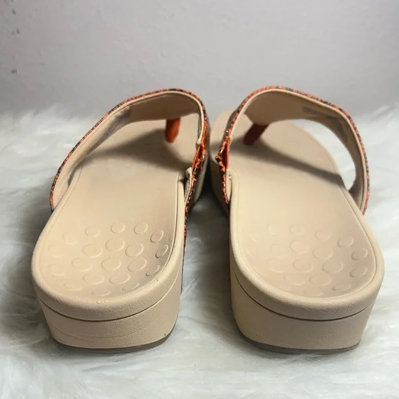 Vionic Pacific Naples Women's Platform Sandal Orange and Black Snake Size 9 - Picture 7 of 9